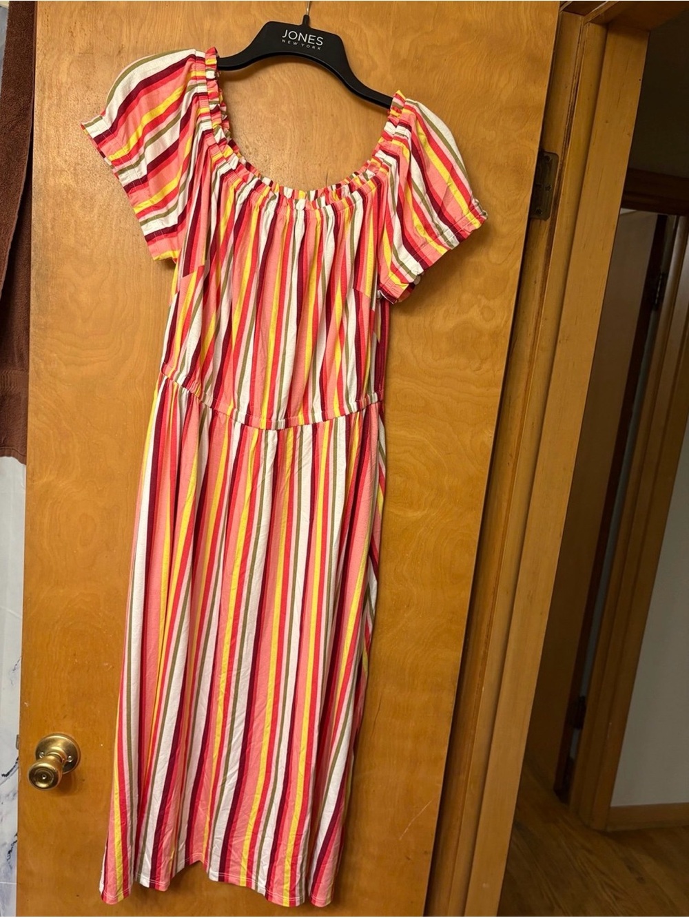 Lane Bryant Striped Maxi Dress in Pink, Yellow, White Size 16/18